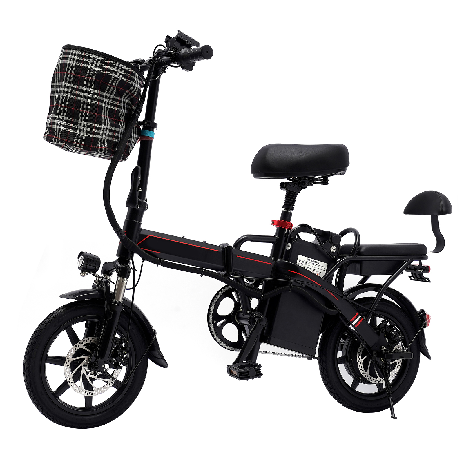 CNCEST E-Bike Faltbares 14 Zoll mit 350W Motor 25 km/h und Herausnehmbarem Lithium Akku City E-Bike