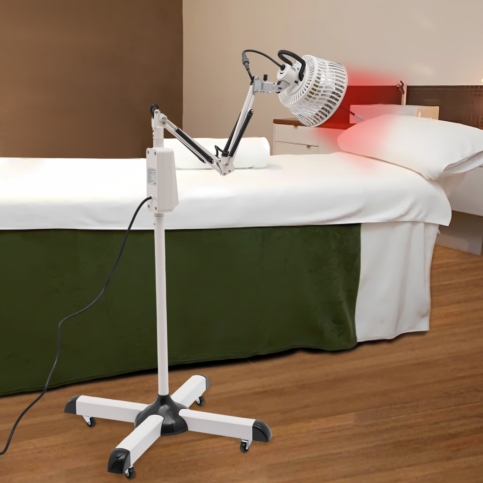 Infrarotlampe Wärmelampe Rotlichtlampe Wärmelampe Infrarot Lampe verstellbare, Infrarot-Schmerzlinderung Heizung Gerät