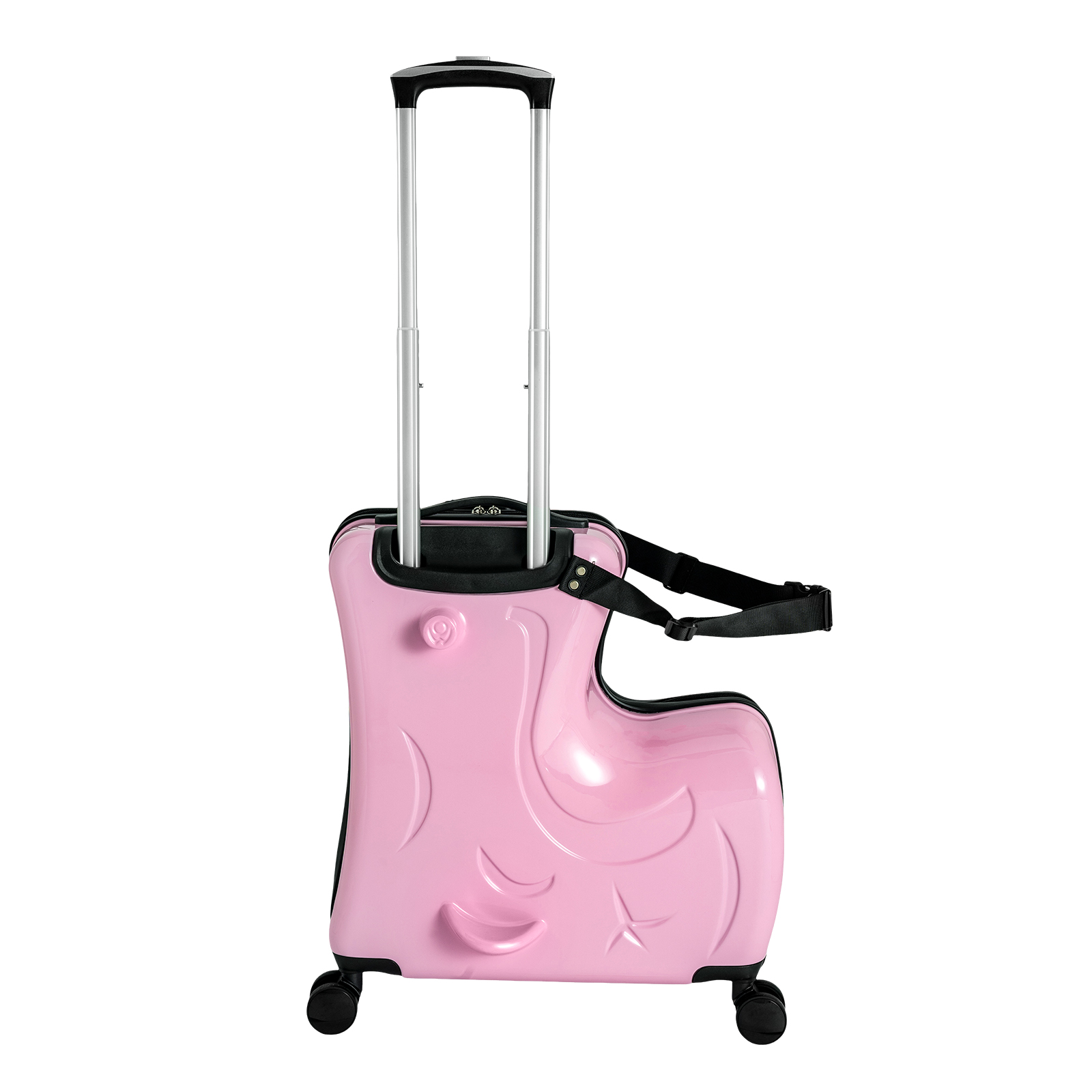 Tragbarer Kinder-Reisetrolley-Koffer, Kindergepäck, Kinder können mitfahren, Passwortsperre, verstellbarer Trolley