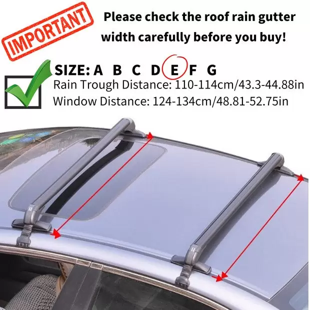 Dachträger Aluminium Dachgepäckträger Auto 2-teiliger Universal Kreuzschienen  Relingträger
