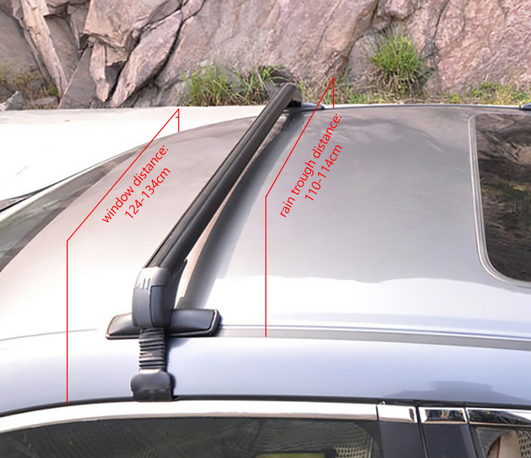 Dachträger Aluminium Dachgepäckträger Auto 2-teiliger Universal Kreuzschienen  Relingträger