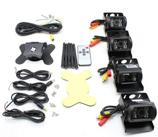 4+ 7 Zoll Drahtloser Monitor 15M Nachtsichtweit Auto Monitor Rückansicht Set Nachtsicht Kamera
