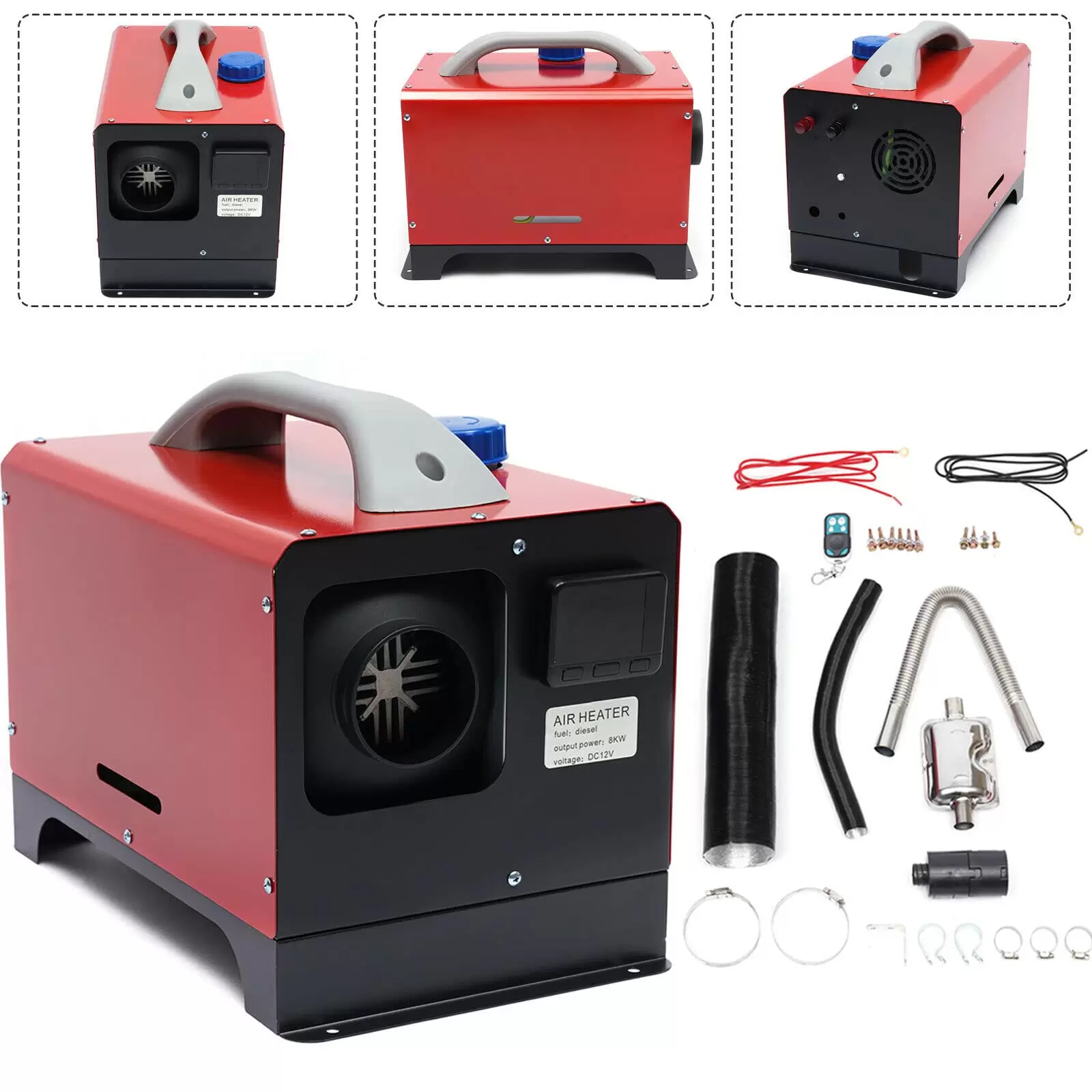 12V 8KW Air Heizung Heater Luftheizung Diesel m/LCD-Thermostat  Diesel Lufterhitzer Standheizung Parking Heater