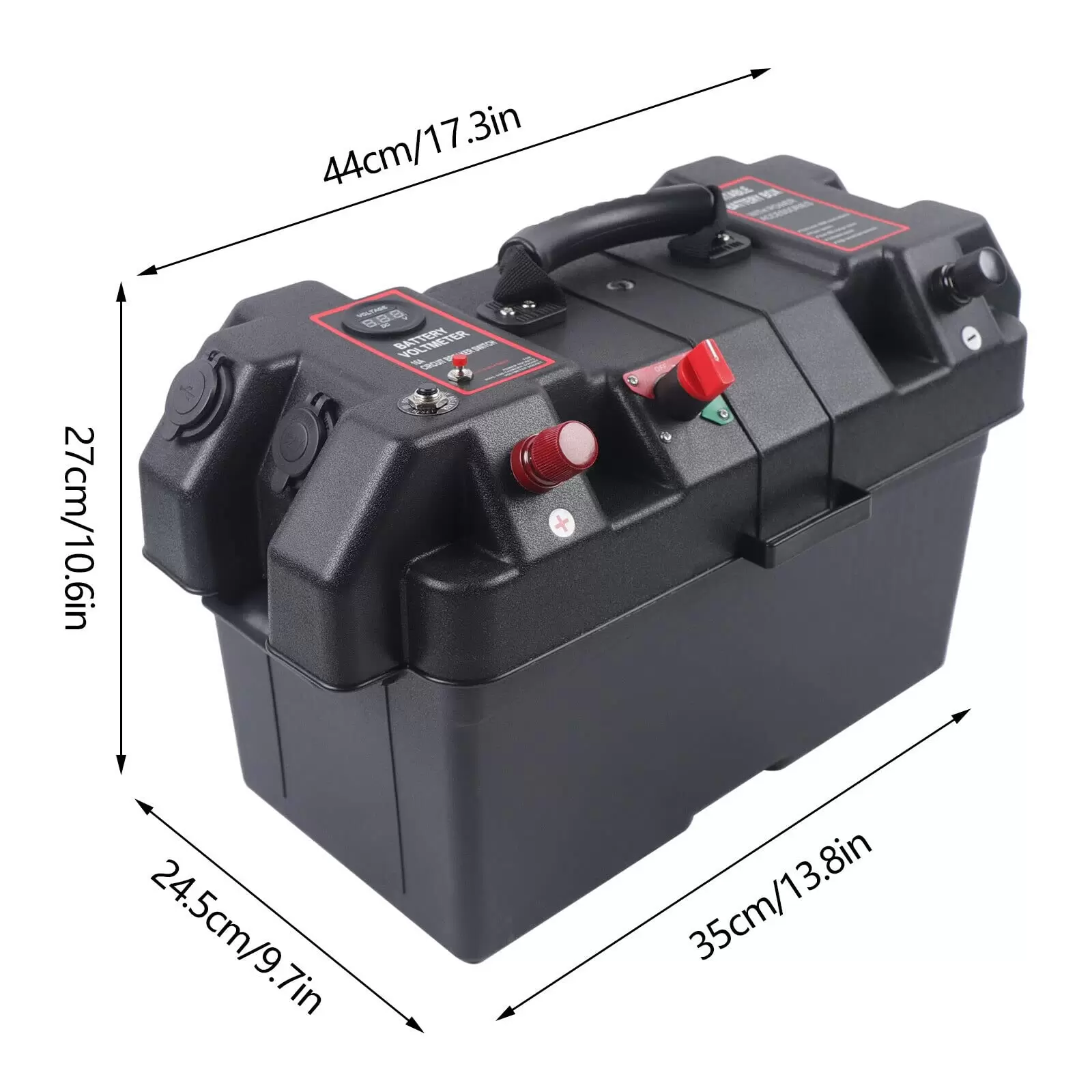 Batteriekasten Batterie Kasten Box für Boot Bootsmotor Doppelte USB Ladeanschluss Batteriekasten Batterie Kasten Box für Boot Bootsmotor Doppelte USB Ladeanschluss