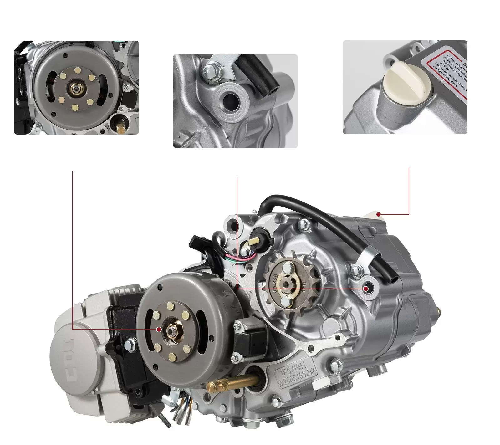 125CC 4-Takt Motor Getriebemotor Manuelle Luftgekühlt Motor 125CC 4-Takt Motor Getriebemotor Manuelle Luftgekühlt Motor