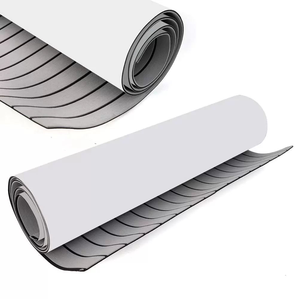 CNCEST Eva Schaum Teak Bodenbelag Deluxe Marine Fußboden Selbstklebend Matte Deck Teppich (240x90x0.6cm)