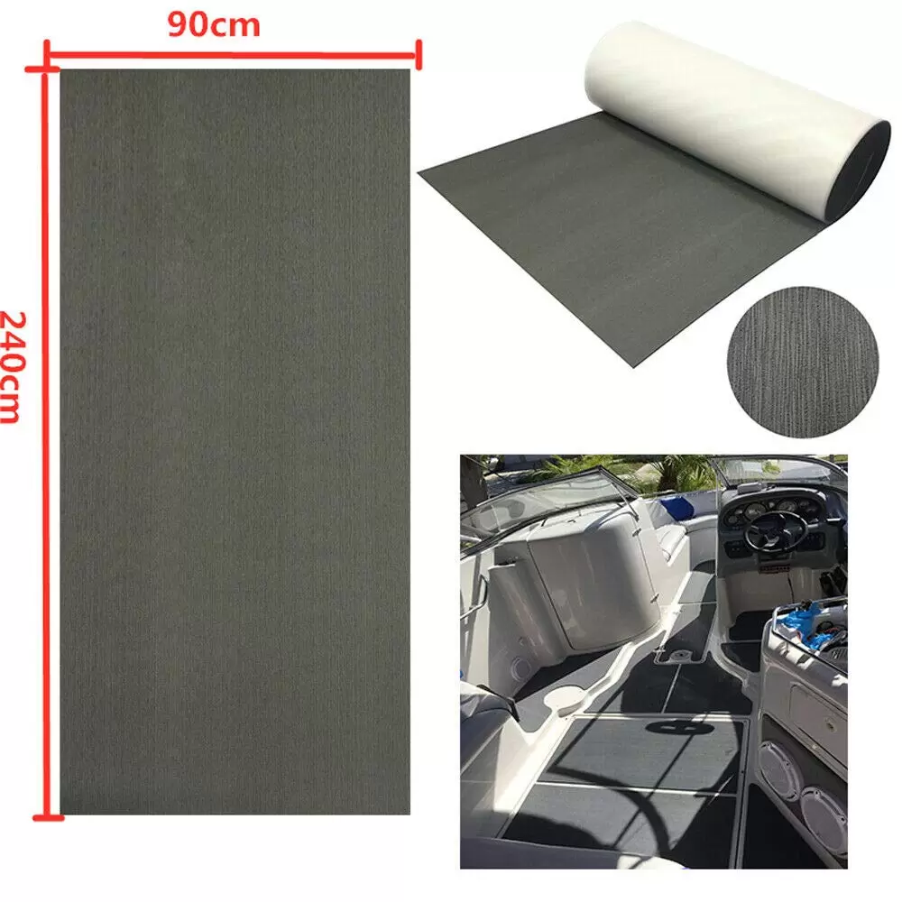 CNCEST 240cm x90cm x 0,6cm Self-Adhesive Eva-Bodenbelag aus Teakholz Selbstklebend