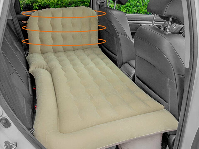 Auto Luftmatratze Aufblasbare Matratze PVC Matratze (Beige)