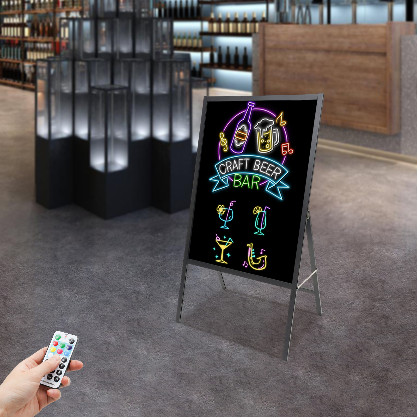 Einteiliges LED-Nachrichtentafel mit 8*Fluoreszierende Marker Stabiler Ständer