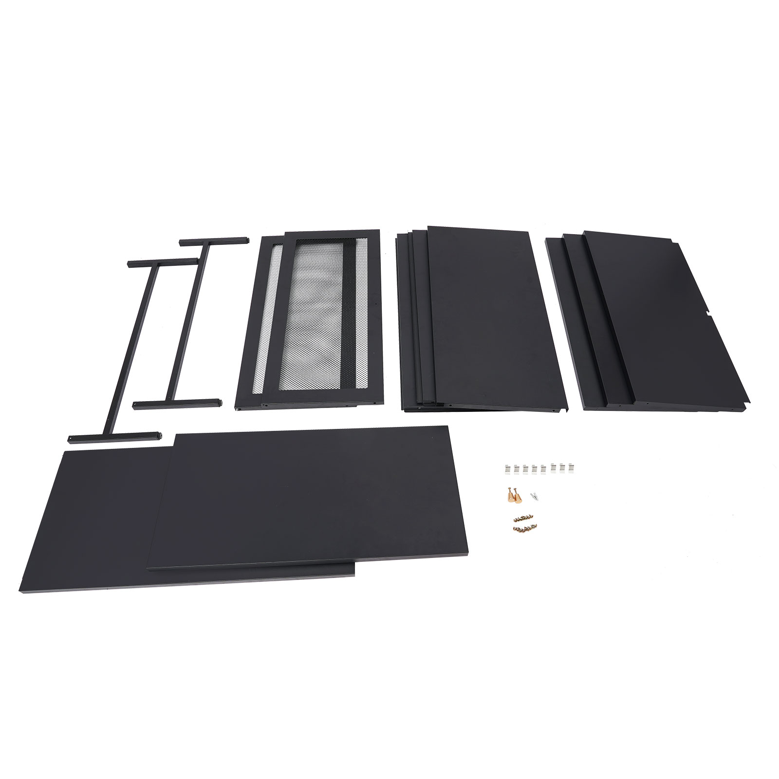 80x40x102cm Zwarte Opbergkast, Dressoirkast, Moderne Opbergkast voor Keuken, Woonkamer