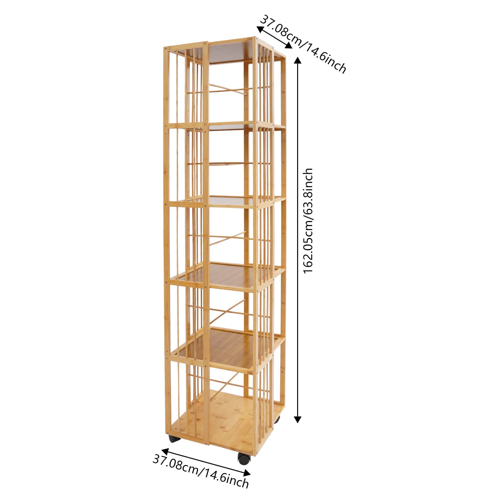 Draaibare boekenplank met 6 lagen - originele kleur, draaibare boekenplank met 6 lagen, boekenrek, staande draaibare boekenkast Draaibare boekenplank met 6 lagen - originele kleur, draaibare boekenplank met 6 lagen, boekenrek, staande draaibare boekenkast