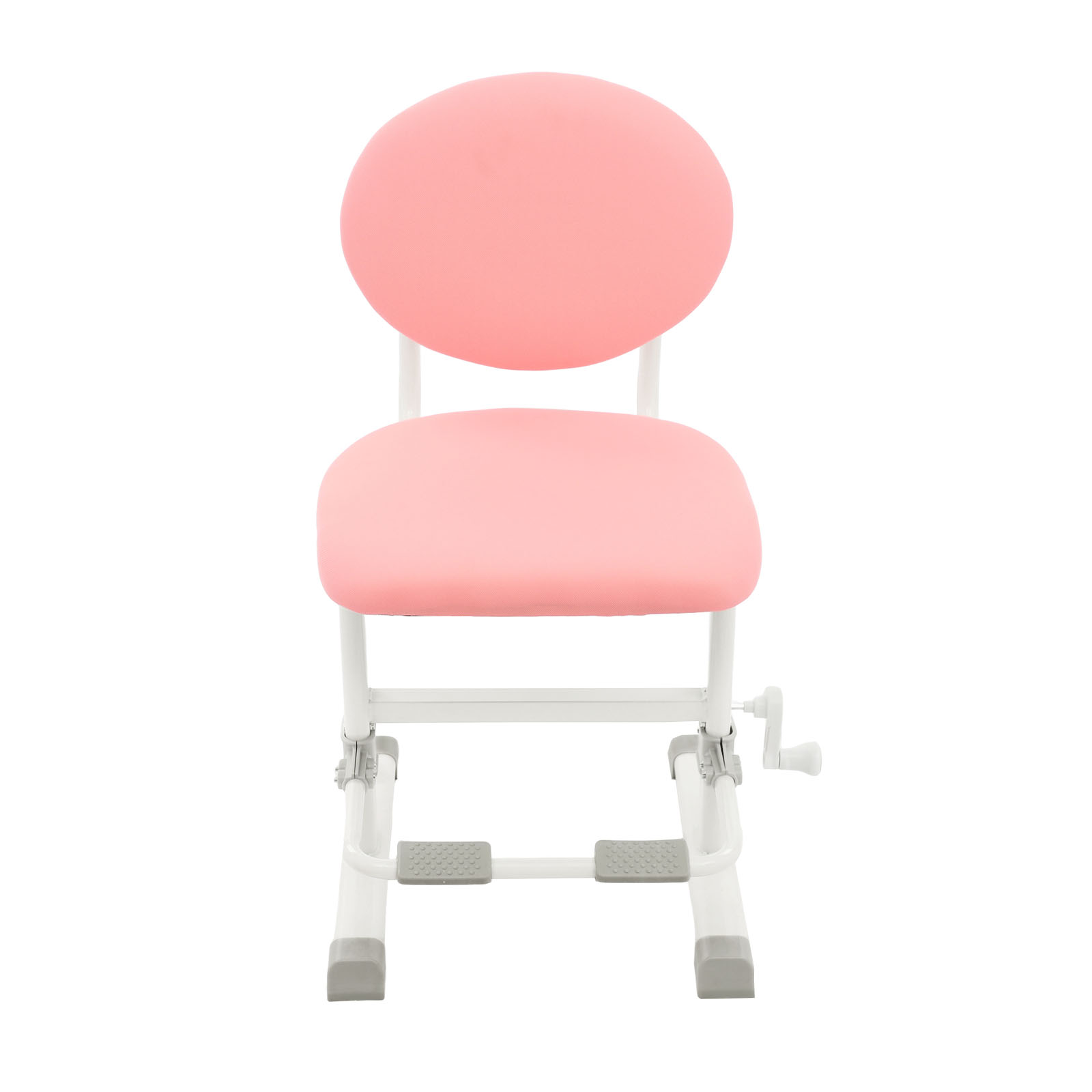 Pro model of desk stool with adjustable backrest for posture correction - Princess pink