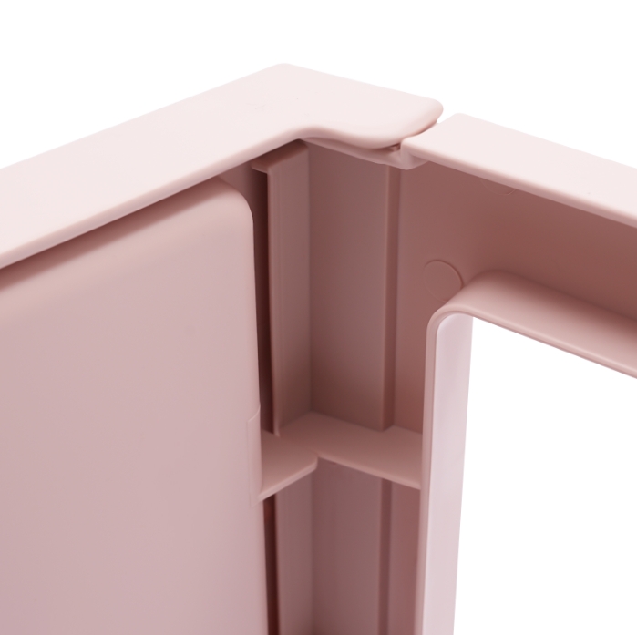 4-teiliger Beistelltisch aus Kunststoff, rutschfestes Design, geeignet für Bett oder Sofa, rosa 4-teiliger Beistelltisch aus Kunststoff, rutschfestes Design, geeignet für Bett oder Sofa, rosa