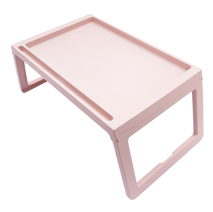 4-teiliger Beistelltisch aus Kunststoff, rutschfestes Design, geeignet für Bett oder Sofa, rosa 4-teiliger Beistelltisch aus Kunststoff, rutschfestes Design, geeignet für Bett oder Sofa, rosa