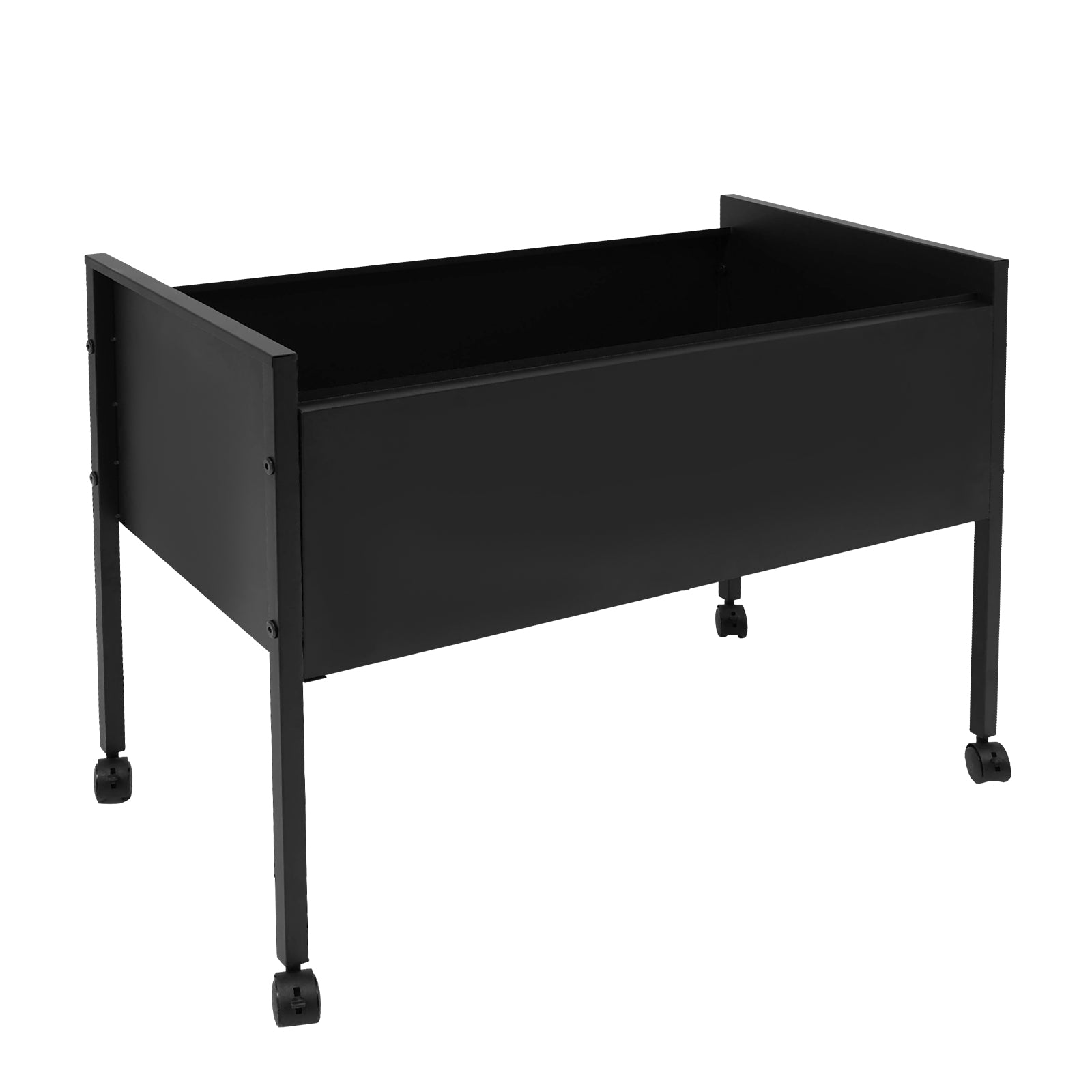 Rollcontainer, Rollwagen für Hängeregistraturen, Kapazität 100 (Schwarz)