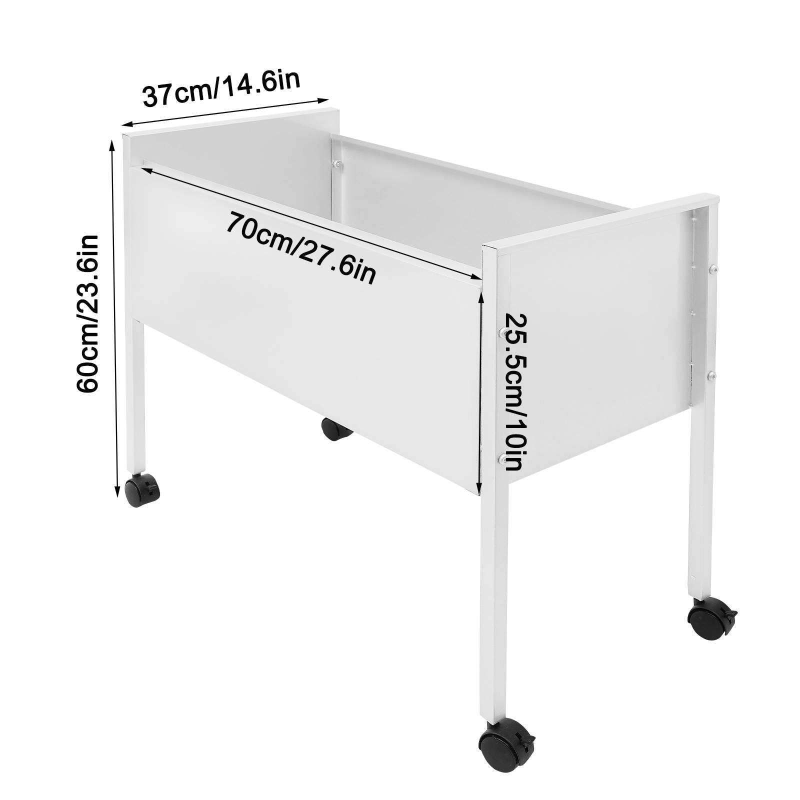 Rollbarer Aktenschrank, Rollbarer Aktenwagen für Hängeregistraturen, Hängeregistraturwagen mit 80 Fächern - Silber Rollbarer Aktenschrank, Rollbarer Aktenwagen für Hängeregistraturen, Hängeregistraturwagen mit 80 Fächern - Silber