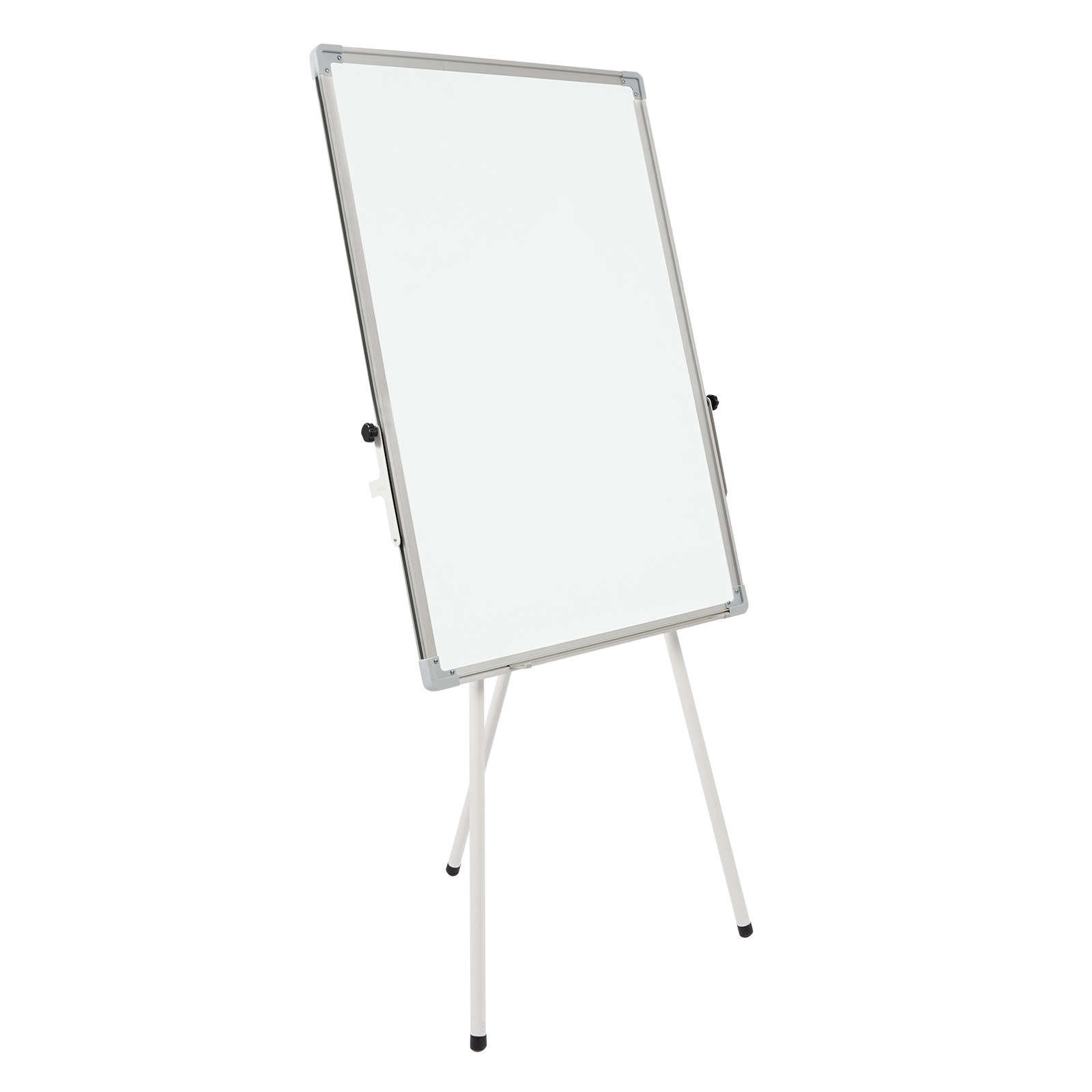 Tableau Blanc Mobile Double Face 60x100 Cm - Hauteur Réglable 2 Positions, Rotation 360°, Roulettes Verrouillables - Inclut Marqueurs, Aimants, Effaceur