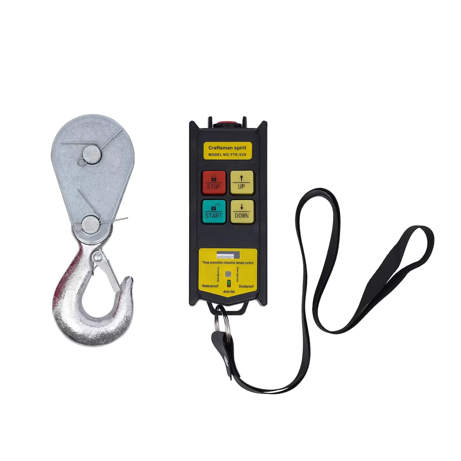 Seilhebezug,440LBS Elektro-Hebezeug mit drahtloser Fernbedienung und Slings Elektrowinde Seilhebezug,440LBS Elektro-Hebezeug mit drahtloser Fernbedienung und Slings Elektrowinde