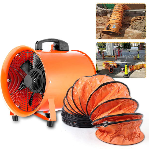 Gebläse Lüfter Industrie Extraktor Tragbarer Ventilator 2800 r/min Axial Tragbarer Ventilator für Werkstatt Absaugung mit 10 m PVC-Kanal