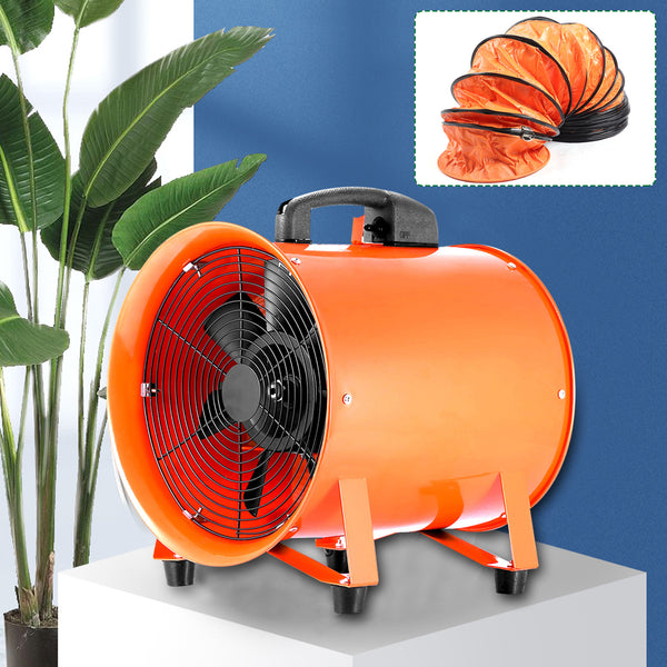 Gebläse Lüfter Industrie Extraktor Tragbarer Ventilator 2800 r/min Axial Tragbarer Ventilator für Werkstatt Absaugung mit 10 m PVC-Kanal