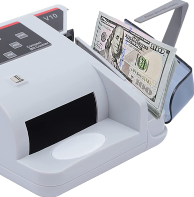 Tragbarer Geldzähler Falschgelderkennung 600pcs/min Banknotenzähler Mehrwährungs-Zählmaschine 100-240V mit LED Anzeige