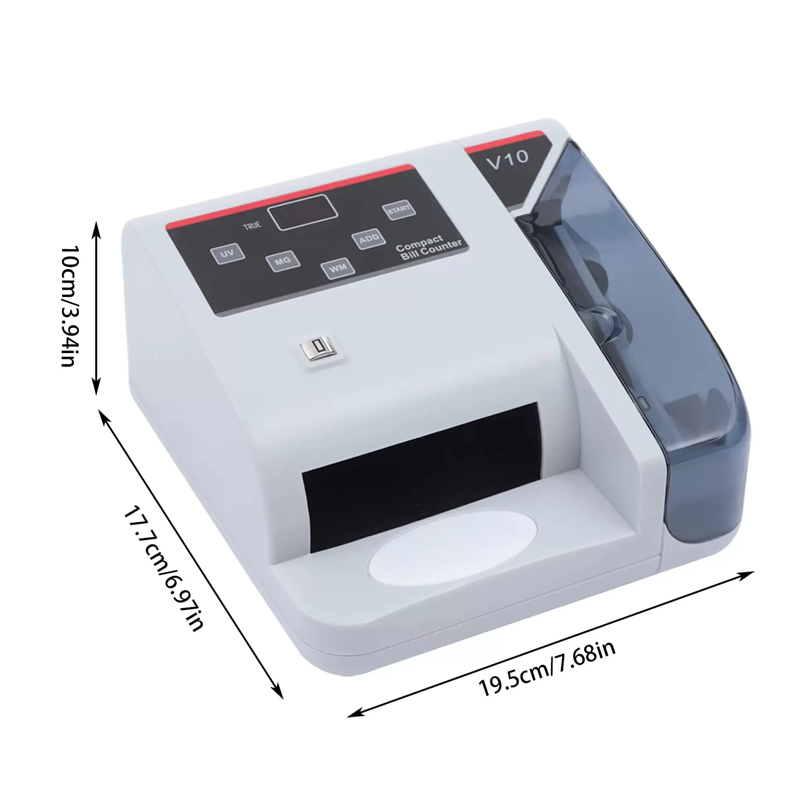 Tragbarer Geldzähler Falschgelderkennung 600pcs/min Banknotenzähler Mehrwährungs-Zählmaschine 100-240V mit LED Anzeige Tragbarer Geldzähler Falschgelderkennung 600pcs/min Banknotenzähler Mehrwährungs-Zählmaschine 100-240V mit LED Anzeige