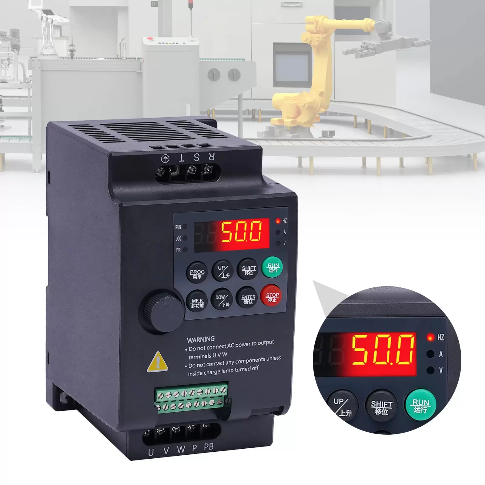 CNCEST 220V- AC Einphasen-Frequenzumrichter Geregelte Wechselrichter für Spindelmotor