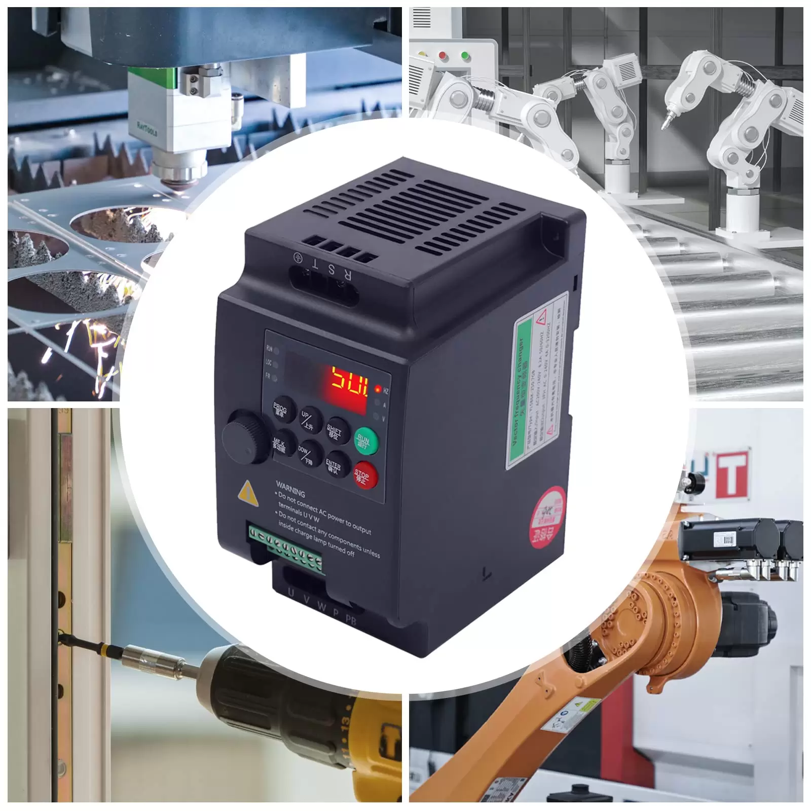 CNCEST 220V- AC Einphasen-Frequenzumrichter Geregelte Wechselrichter für Spindelmotor CNCEST 220V- AC Einphasen-Frequenzumrichter Geregelte Wechselrichter für Spindelmotor