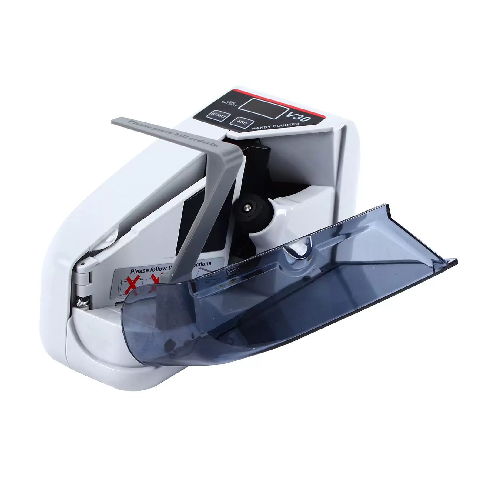 Handheld Geldzählmaschine,Mobile Geldzähler mit Zählfunktion und LED Display 99 max 600pc/min