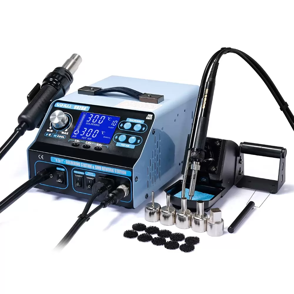 Lötstation Digitale Entlötkolben 4 in 1 Heißluft Lötkolben Entlötstation SMD Repairing Station mit LCD Display