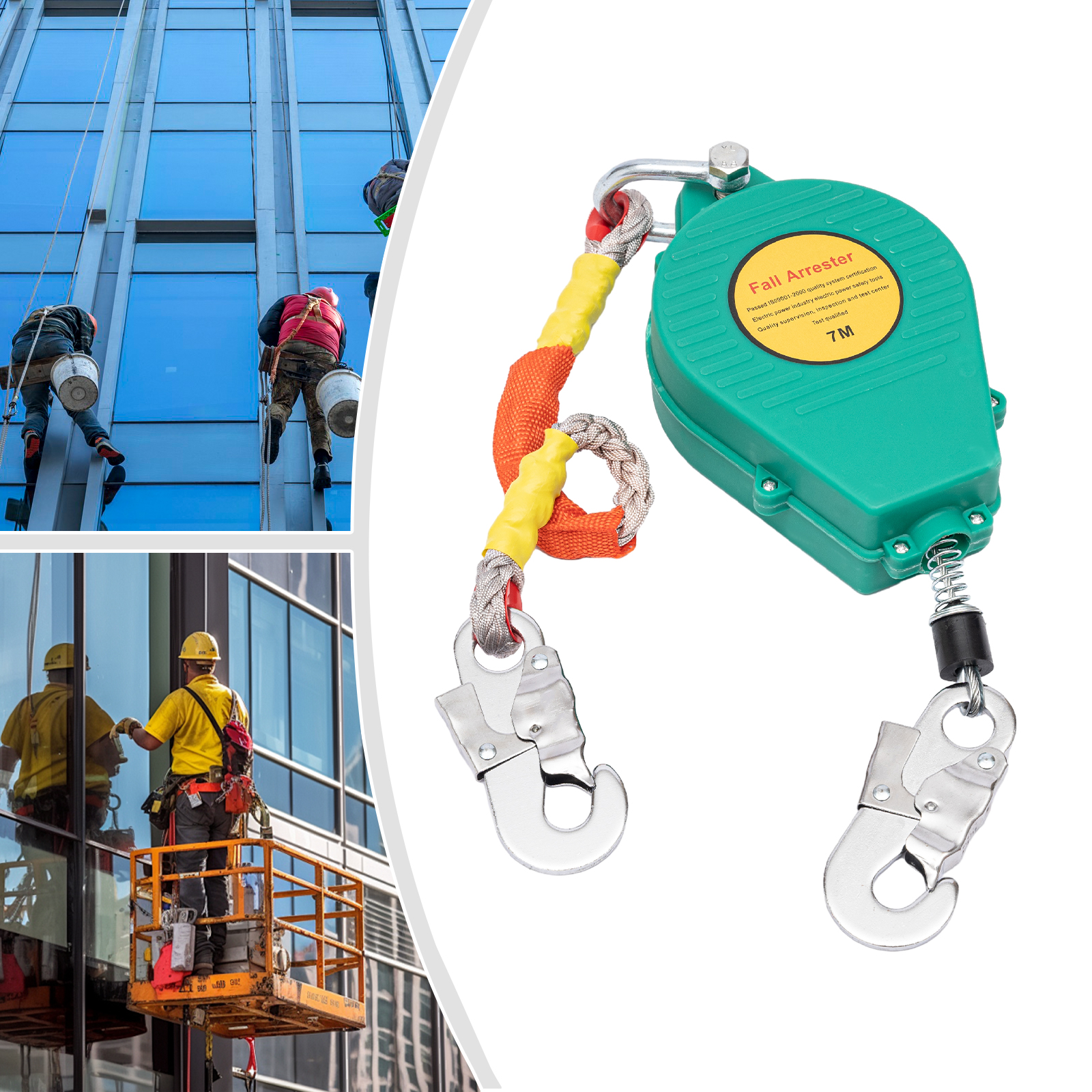 Load Fall Arrestor 7m Fall Arrestor Safety Device 150kg Load Capacity, Steel Aluminum ...