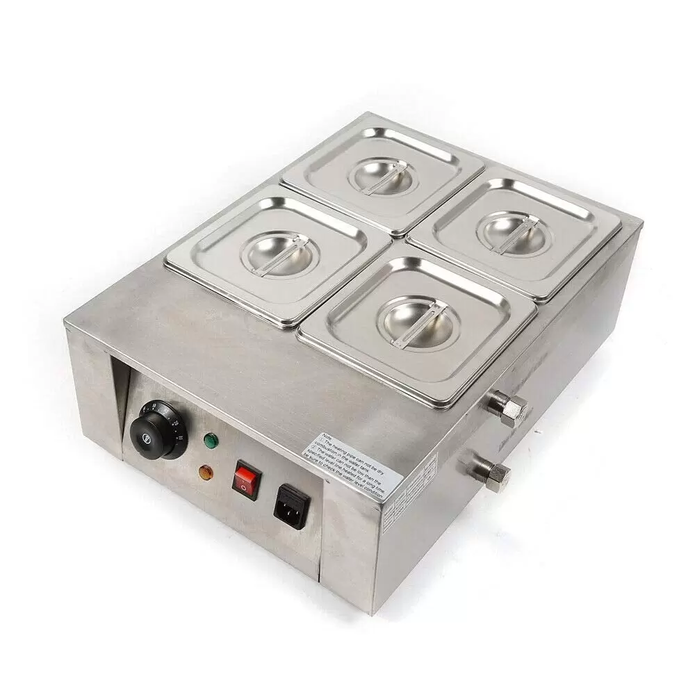 4 Topf Elektrischer Schokoladenschmelzgerät Wasserbad Schmelztopf 4 Topf Elektrischer Schokoladenschmelzgerät Wasserbad Schmelztopf