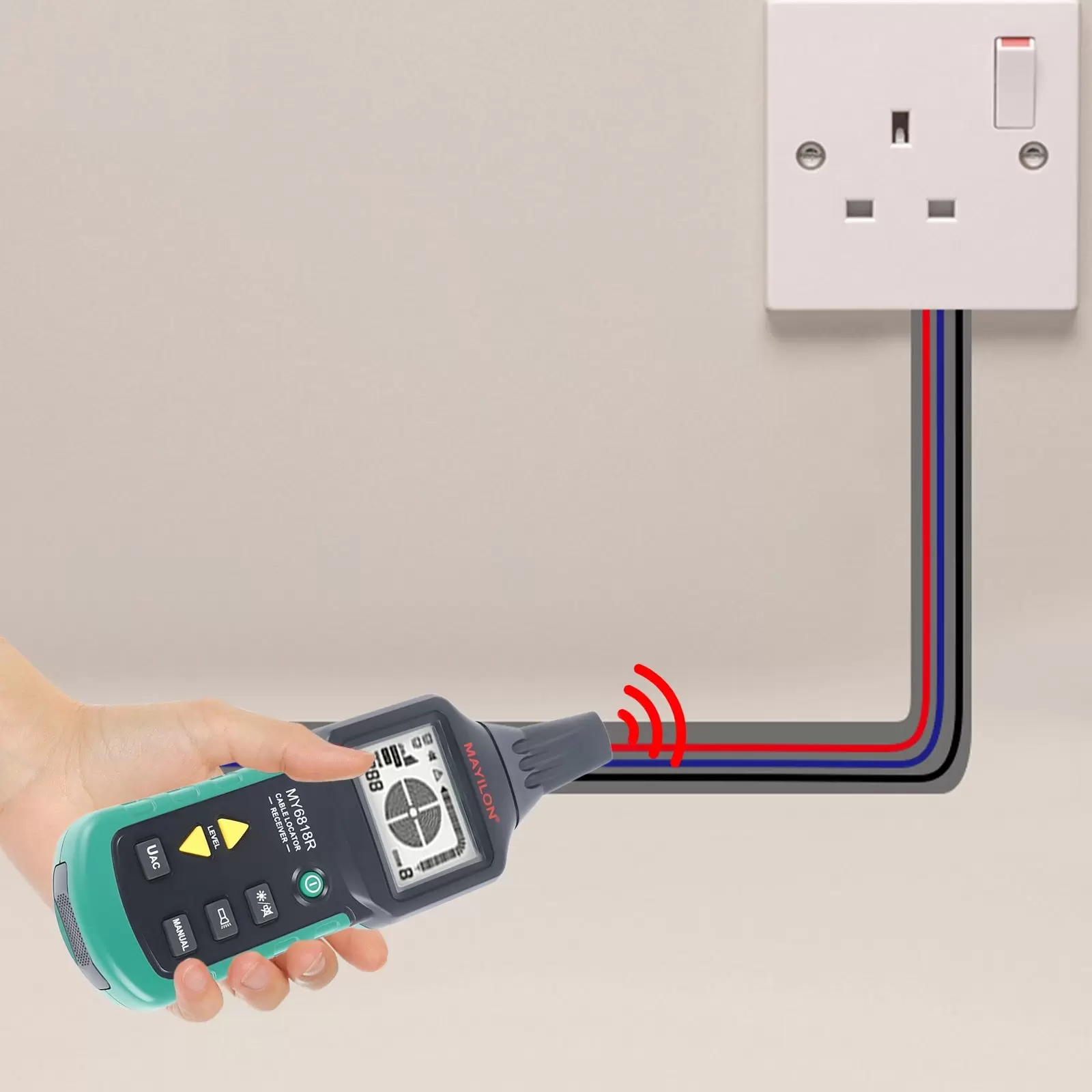Kabeltester Ortungsgerät - AC/DC 35-400 Digital Prüfvorrichtung, mit mit Sender & Empfänger Kabeltester Ortungsgerät - AC/DC 35-400 Digital Prüfvorrichtung, mit mit Sender & Empfänger