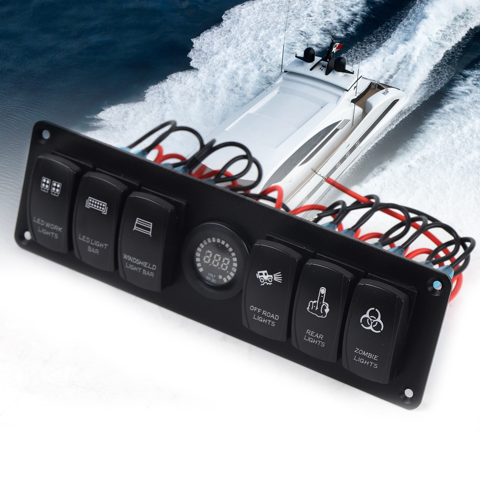 DC 12V/24V 6-Gang LED-Schalterpanel Schalttafel für Auto Bus Boot DC 12V/24V 6-Gang LED-Schalterpanel Schalttafel für Auto Bus Boot
