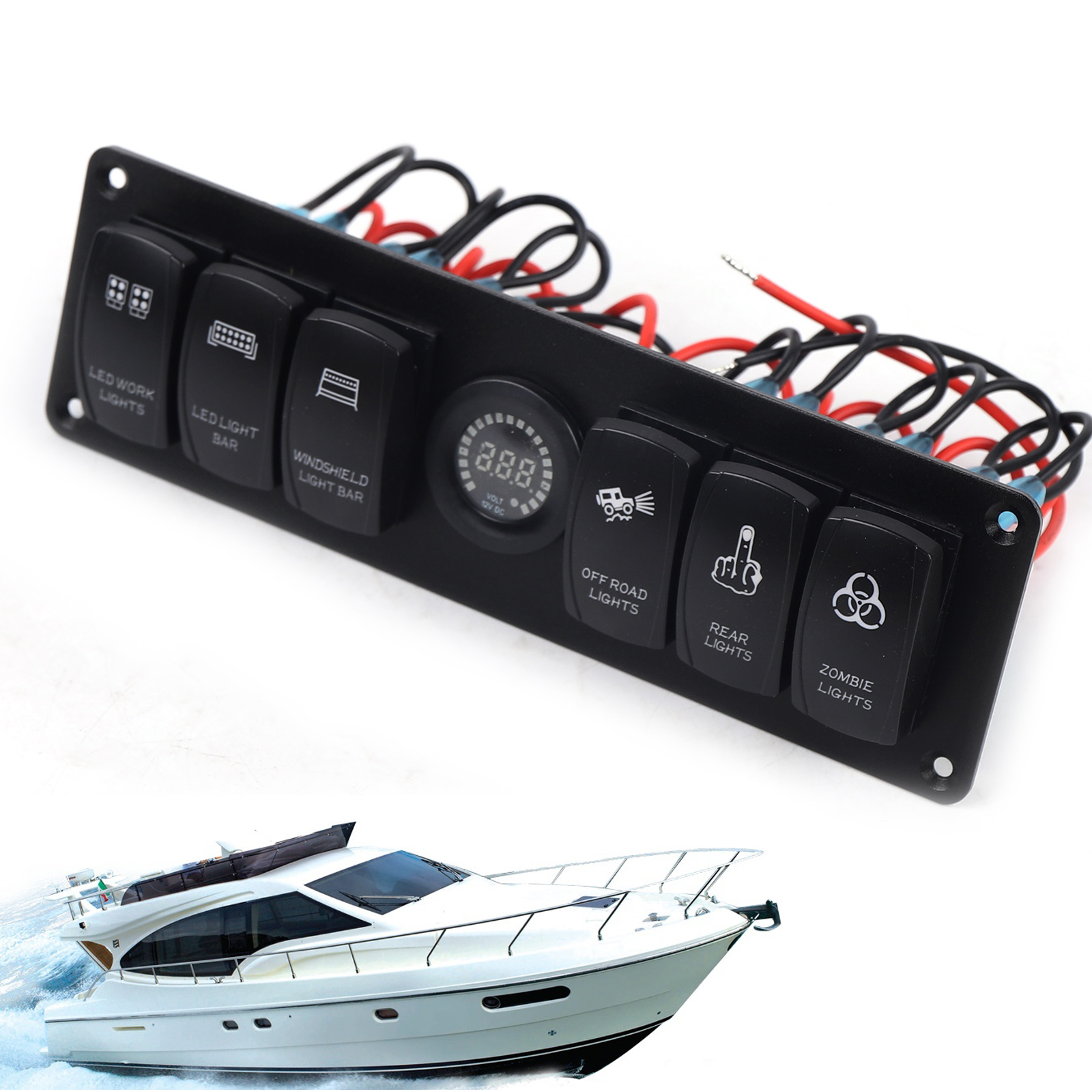 DC 12V/24V 6-Gang LED-Schalterpanel Schalttafel für Auto Bus Boot DC 12V/24V 6-Gang LED-Schalterpanel Schalttafel für Auto Bus Boot