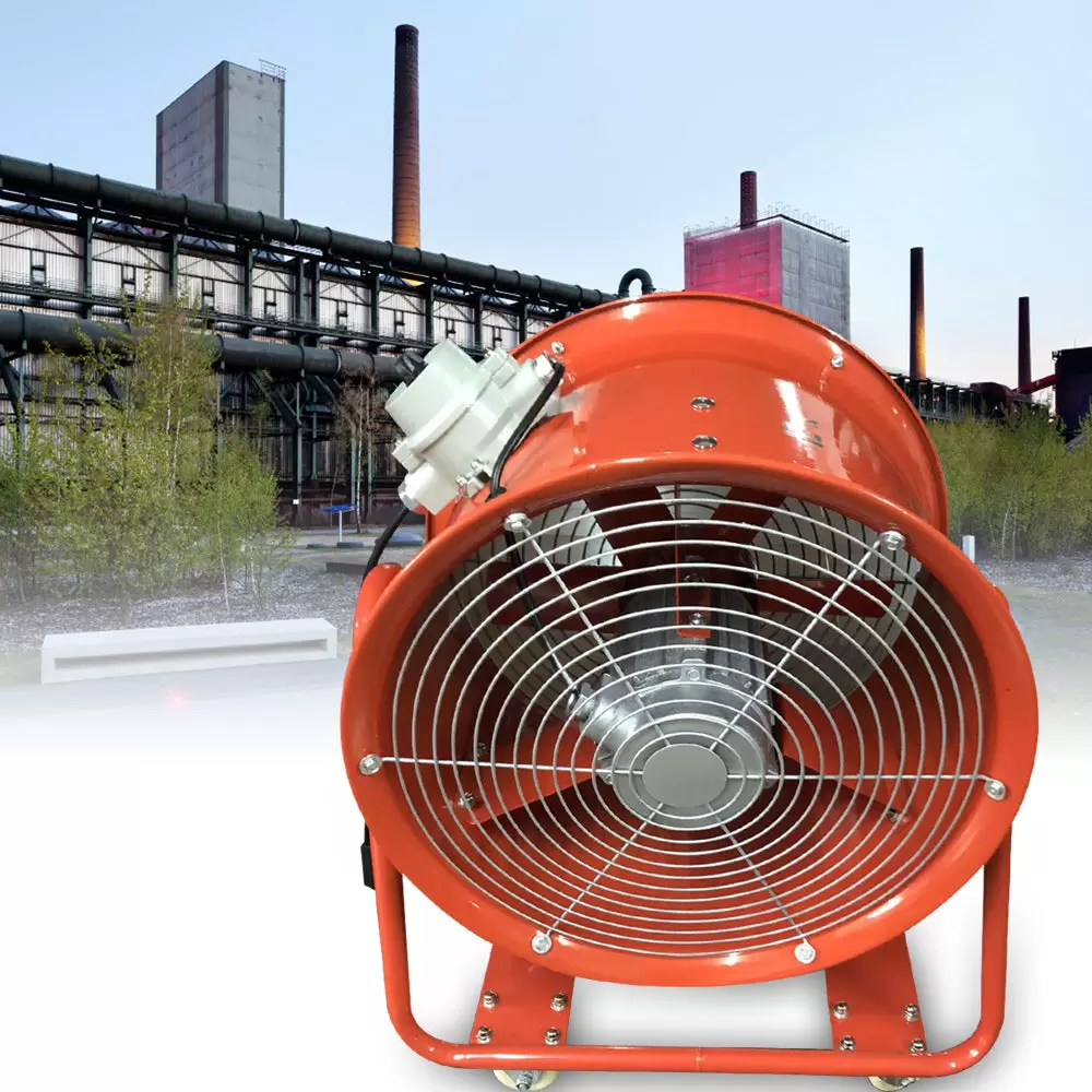 18 Zoll Tragbarer Axialventilator 2800 U / min 1100 W mit 4 Räder 18 Zoll Tragbarer Axialventilator 2800 U / min 1100 W mit 4 Räder