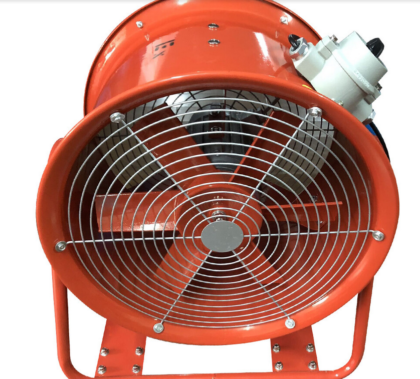 18 Zoll Tragbarer Axialventilator 2800 U / min 1100 W mit 4 Räder