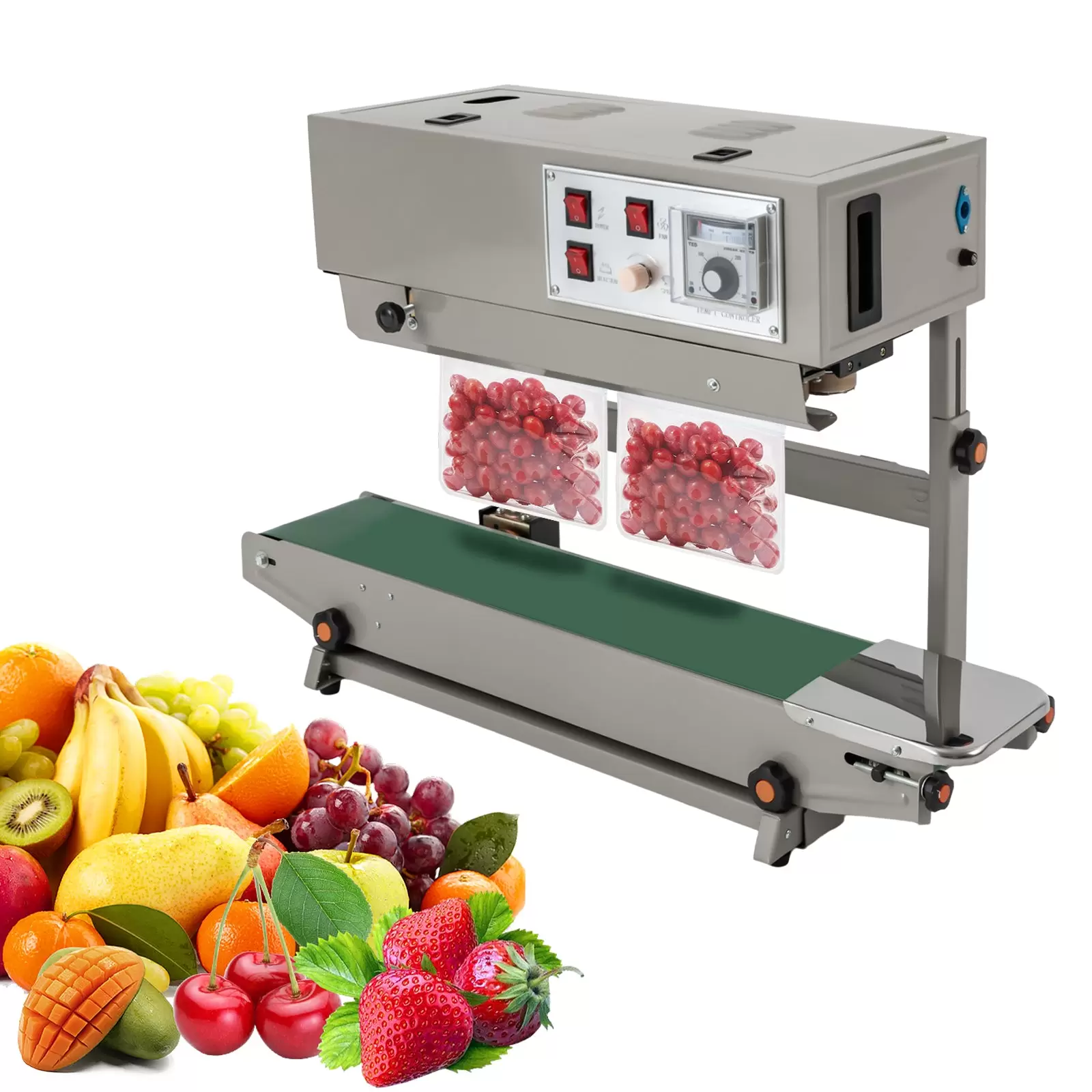 220v Automatisch Kontinuierliche Versiegelungsmaschine FR-900 Plastiktüte Siegelmaschine