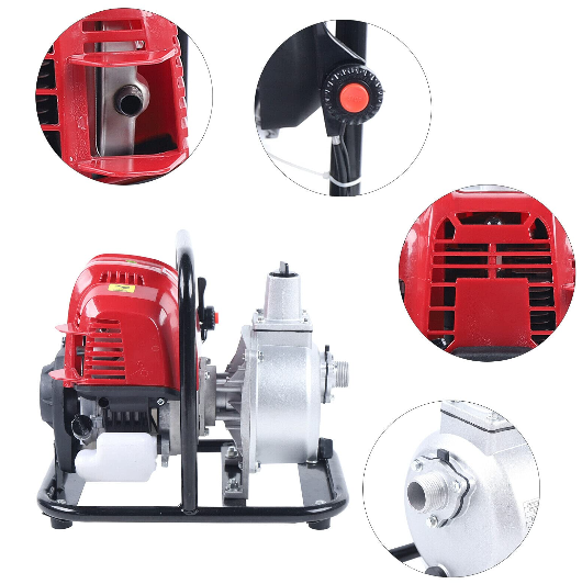 4 Takt 1200W Benzin Wasserpumpe Motor Tragbare Gasbetriebene Wasserpumpe
