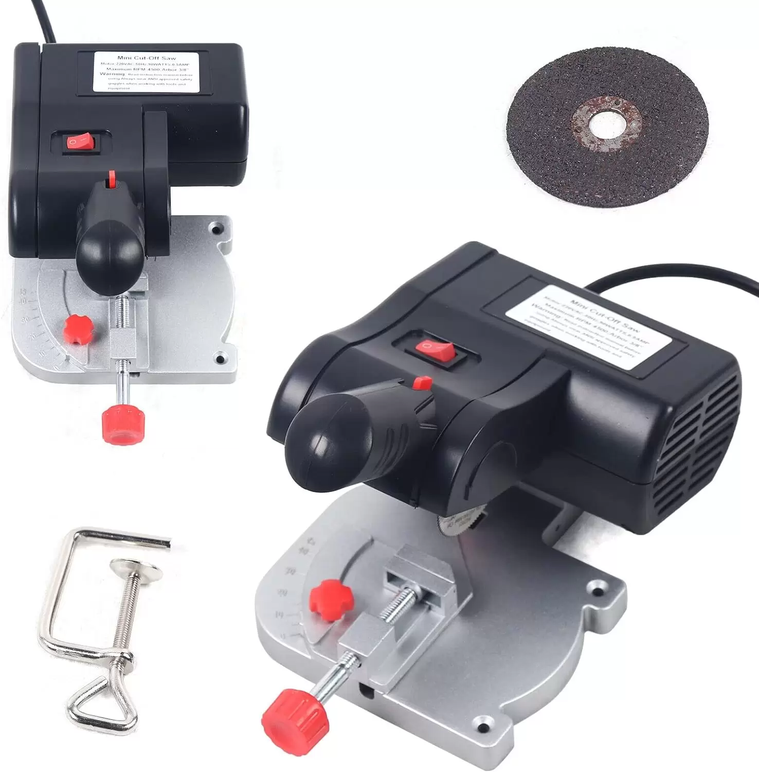 90W 220V Elektrische Mini Gehrungssäge Tischschneidemaschine 0-45 4500 U/Min