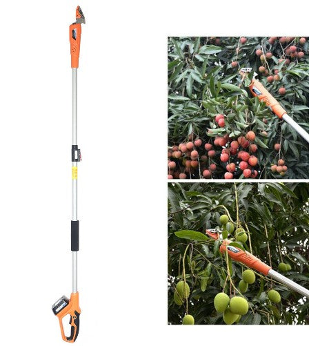 Elektrische Gartenschere, Professionelle Astschere mit Akku und Teleskopstiel 220V Astschneider Rebschere