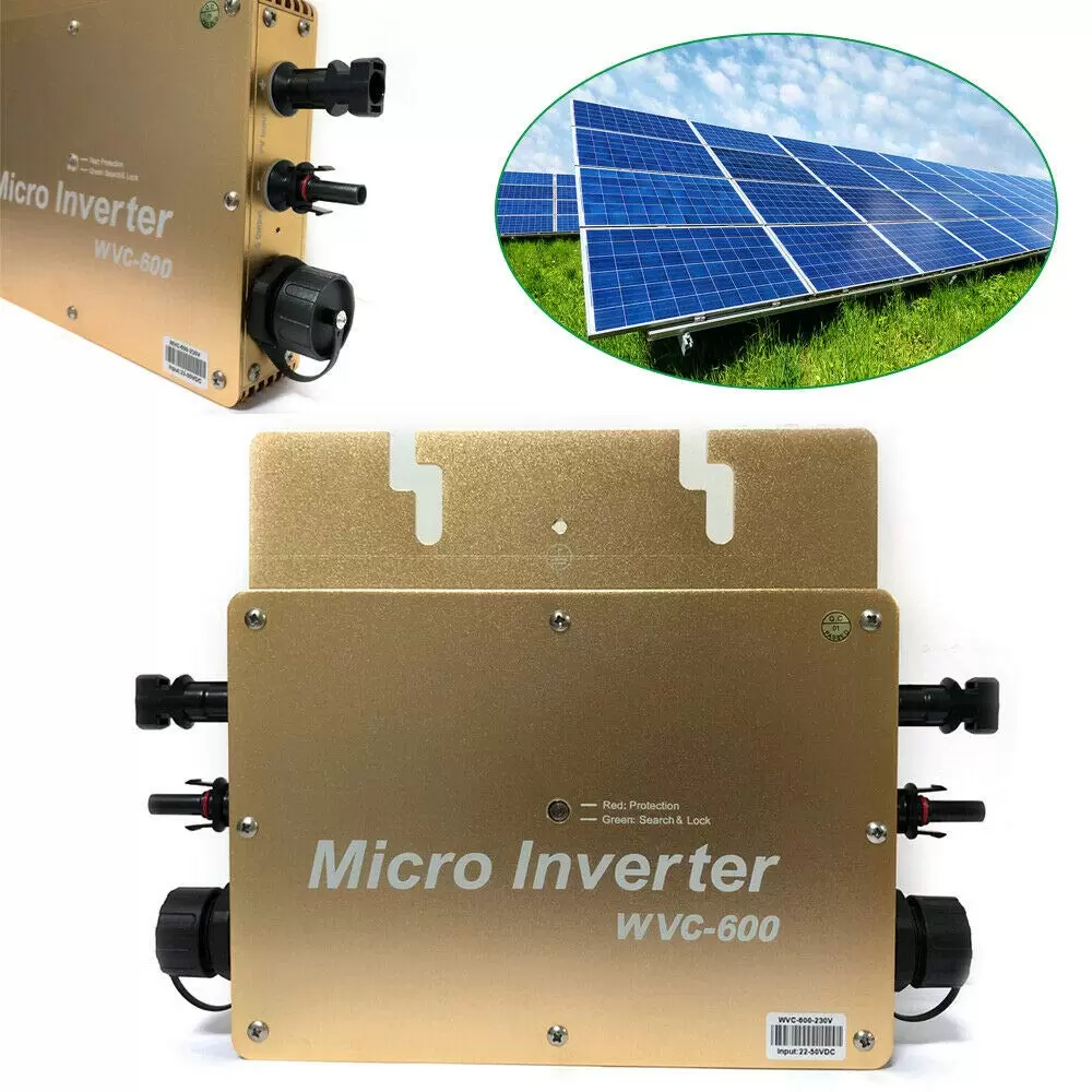 WVC-600W MPPT Solar Wechselrichter, Mikro Wechselrichter - Micro Inverter Grid Tie(Gold) WVC-600W MPPT Solar Wechselrichter, Mikro Wechselrichter - Micro Inverter Grid Tie(Gold)
