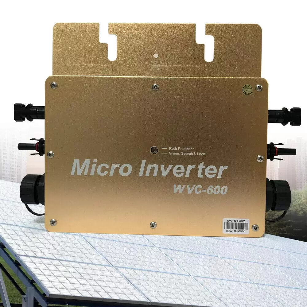 WVC-600W MPPT Solar Wechselrichter, Mikro Wechselrichter - Micro Inverter Grid Tie(Gold) WVC-600W MPPT Solar Wechselrichter, Mikro Wechselrichter - Micro Inverter Grid Tie(Gold)