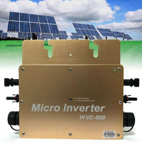 WVC-600W MPPT Solar Wechselrichter, Mikro Wechselrichter - Micro Inverter Grid Tie(Gold)
