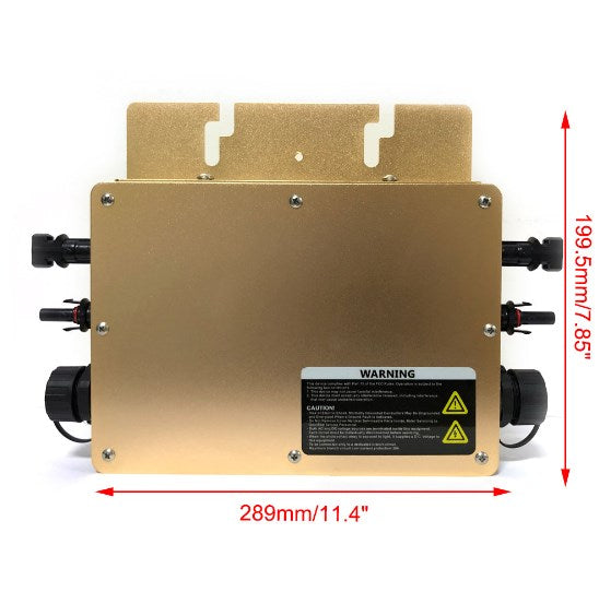 WVC-600W MPPT Solar Wechselrichter, Mikro Wechselrichter - Micro Inverter Grid Tie(Gold)