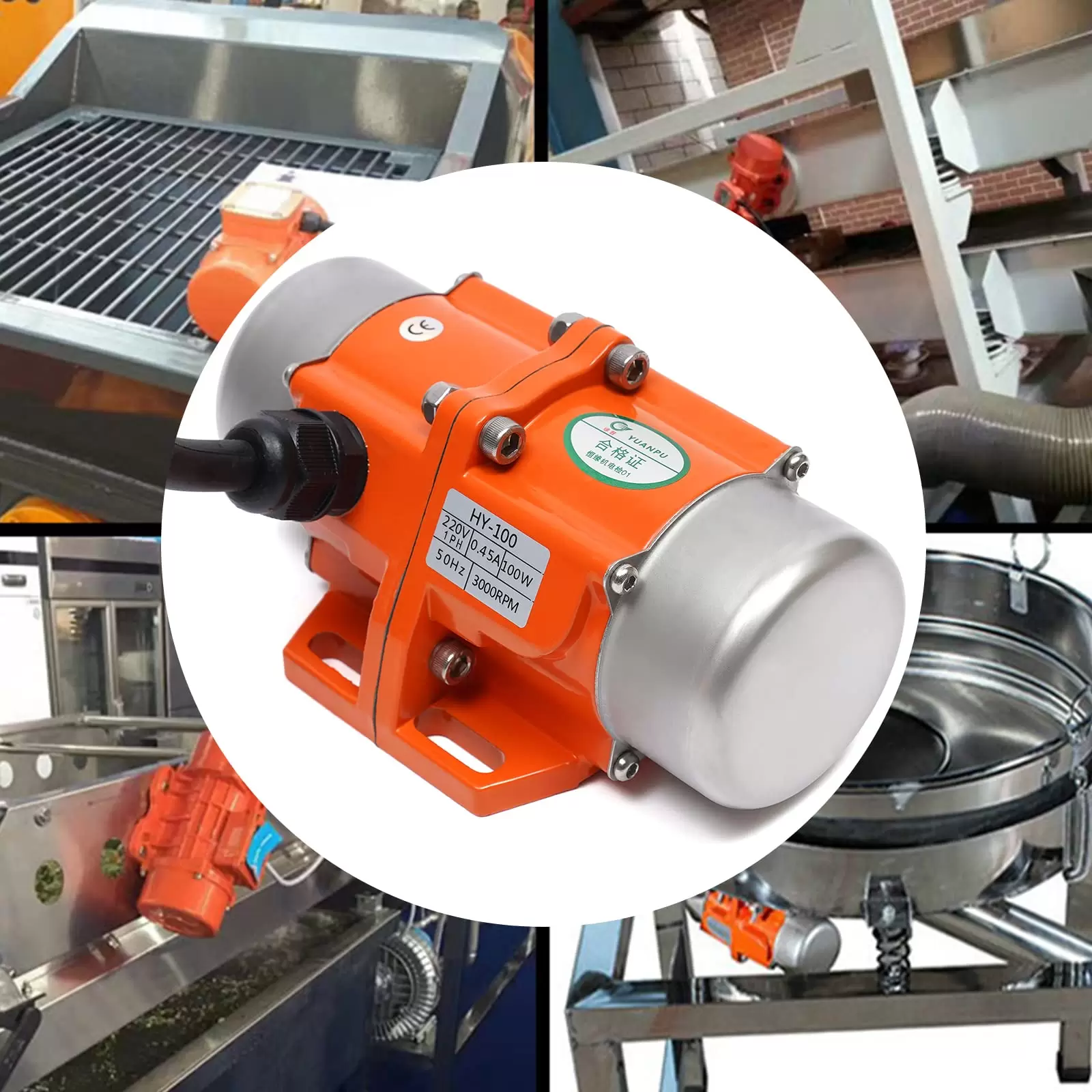 220V/100W Asynchronous Vibrator Motor 1-Phase Vibrationsmotor 3000RPM Rüttelmotor