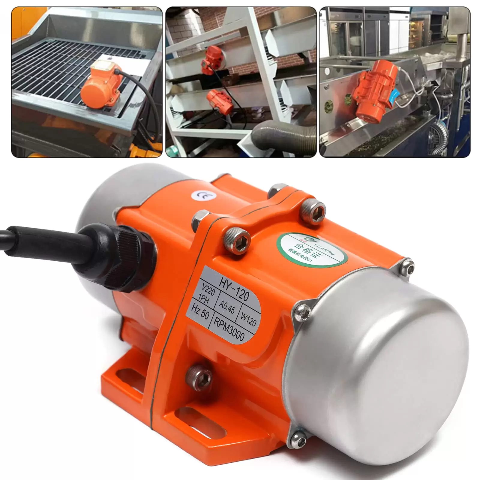 120W Elektromotore Rüttelmotor Asynchronous 3000U/min 1 Phase Vibrationsmotor
