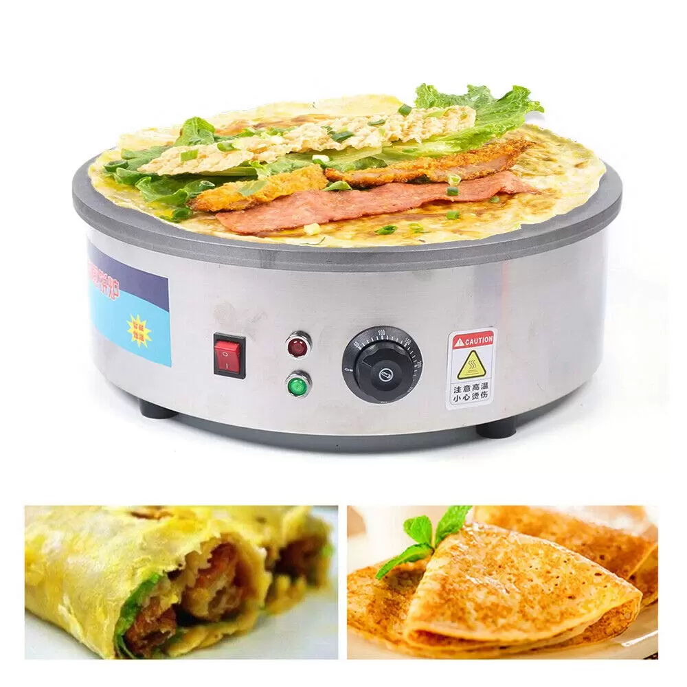 45CM 2800W Crepes Maker Machine Gastronomie Edelstahl 50-400 ℃ ideal für Crêpes Pancake Palatschinken