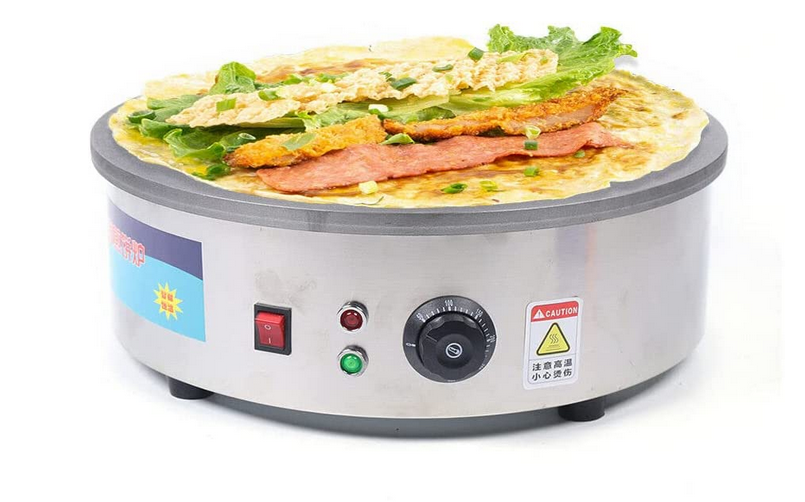 45CM 2800W Crepes Maker Machine Gastronomie Edelstahl 50-400 ℃ ideal für Crêpes Pancake Palatschinken