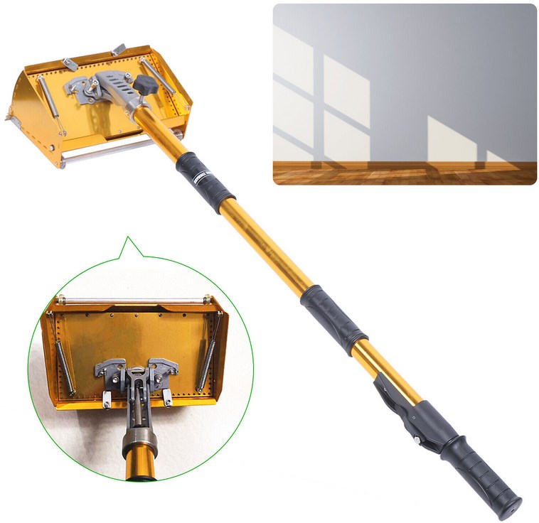 CNCEST Trockenbau Kelle Finishing Box Betonwerkzeug Zementkelle Mit Teleskopstange